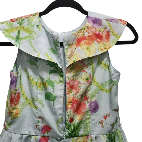 Baker By Ted Baker Girls Chadie Wallpaper Floral Dress Size 14 School Party ** - Picture 10 of 13